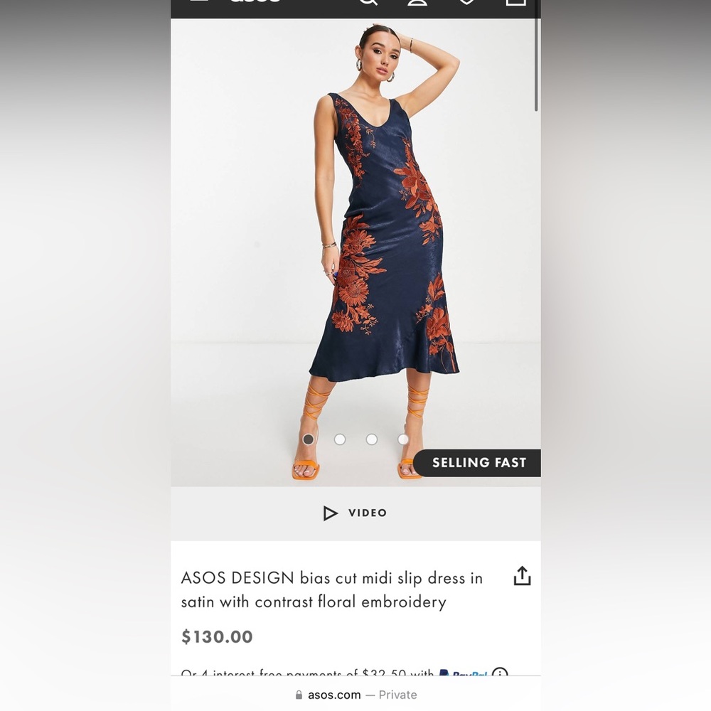 ASOS MIDI dress. Size UK 4